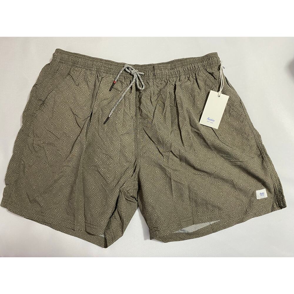 NEW Katin Shorts Local Drawstring Cotton Surf Skate Brown Men’s 2XL with Liner